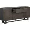 Sunpan Giuletta Sideboard - Dark Brown - Front Side Opened Angle - Sunpan Giuletta Sideboard - Dark Brown - Front Side Opened Angle