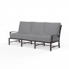 La Jolla Sofa in Canvas Granite w/ Self Welt - Front Side Angle