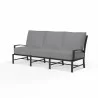 La Jolla Sofa in Canvas Granite w/ Self Welt - Front Side Angle - La Jolla Sofa in Canvas Granite w/ Self Welt - Front Side Angle