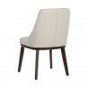 Sunpan Jody Dining Chair in Linea Light Grey Leather - Set of Two - Back Side Angle