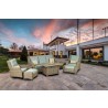 Rome Platinum 8-Piece Fire Deep Seating Group - Canvas Spa