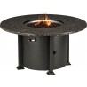 Rome 48" Round Granite Fire Table With Burner - Minimal Fire