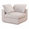 Moe's Home Collection Justin Corner Chair - Light Grey - Front Angle