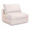 Moe's Home Collection Justin Slipper Chair - Light Grey - Front Side Angle