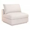 Moe's Home Collection Justin Slipper Chair - Light Grey - Front Side Angle - Moe's Home Collection Justin Slipper Chair - Light Grey - Front Side Angle