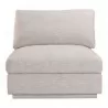 Moe's Home Collection Justin Slipper Chair - Light Grey - Front Angle - Moe's Home Collection Justin Slipper Chair - Light Grey - Front Angle