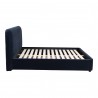 Moe's Home Collection Samara King Bed in Blue Velvet - Side Angle