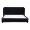 Moe's Home Collection Samara King Bed in Blue Velvet - Front Angle