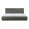 Moe's Home Collection Luzon Queen / King Bed Slate Vegan Leather - Front View