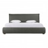 Moe's Home Collection Luzon Queen / King Bed Slate Vegan Leather - Front Angle