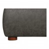 Moe's Home Collection Luzon Queen / King Bed Tall Headboard Slate Vegan Leather - Closeup Top View