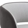 Sunpan Rosalia Lounge Chair Mina Light Grey-Meg Ash - Closeup Top Angle