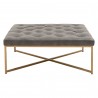 Essentials For Living Rochelle Upholstered Square Coffee Table - Side View