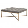 Essentials For Living Rochelle Upholstered Square Coffee Table - Angled