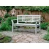 Anderson Teak Sakura 2-Seater Teak Bench In White Finish - Anderson Teak Sakura 2-Seater Teak Bench In White Finish
