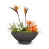 The Outdoor Plus Roma GFRC Concrete Planter Bowl Chocolate