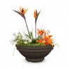 The Outdoor Plus Roma GFRC Concrete Planter Bowl Chestnut