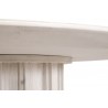 Essentials For Living Roma 54" Round Dining Table - White Wash Pine - Closeup Angle