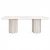 Essentials For Living Roma Dining Table - White Wash Pine - Front Angle