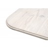 Essentials For Living Roma Dining Table - White Wash Pine - Closeup Top Angle