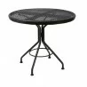 Woodard Café Series Textured Black Contact + 30" Round Bistro Table - Woodard Café Series Textured Black Contact + 30" Round Bistro Table