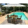 Royal Teak Admiral Bar Drop Leaf Table Round 45" Outdoor set View - Royal Teak Admiral Bar Drop Leaf Table Round 45" Outdoor set View