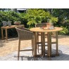 Royal Teak Admiral Bar Drop Leaf Table Round 45" Outdoor View