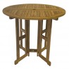 Royal Teak Admiral Bar Drop Leaf Table Round 45" Front View