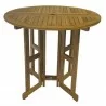 Royal Teak Admiral Bar Drop Leaf Table Round 45" Front View - Royal Teak Admiral Bar Drop Leaf Table Round 45" Front View