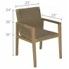 Royal Teak Admiral Dining Chair Sand - Royal Teak Admiral Dining Chair Sand