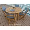 Royal Teak Dolphin Table 50" Round Outdoor View - Royal Teak Dolphin Table 50" Round Outdoor View
