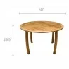 Royal Teak Dolphin Table 50" Round - Royal Teak Dolphin Table 50" Round