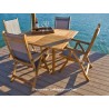Royal Teak Dolphin Table 50" Square Set