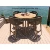 Royal Teak Malibu Bar Chair Desert Sand With Round Table - Royal Teak Malibu Bar Chair Desert Sand With Round Table