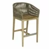 Royal Teak Malibu Bar Chair Desert Sand Front - Royal Teak Malibu Bar Chair Desert Sand Front