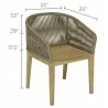Royal Teak Malibu Dining Chair Desert Sand - Royal Teak Malibu Dining Chair Desert Sand