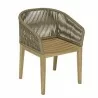 Royal Teak Malibu Dining Chair Desert Sand Front - Royal Teak Malibu Dining Chair Desert Sand Front