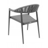 Powder Coated Aluminum Frame Arm Chair W/ Textilene Seat and Polypropylene Back - RP-01A - Back