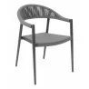 Powder Coated Aluminum Frame Arm Chair W/ Textilene Seat and Polypropylene Back - RP-01A - Front - Powder Coated Aluminum Frame Arm Chair W/ Textilene Seat and Polypropylene Back - RP-01A - Front