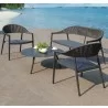 Powder Coated Aluminum Frame Lounge Chair W/ Textilene Seat and Polypropylene Back - Lifestyle 3 - Powder Coated Aluminum Frame Lounge Chair W/ Textilene Seat and Polypropylene Back - Lifestyle 3