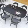 Powder Coated Aluminum Frame Arm Chair W/ Textilene Seat and Polypropylene Back - RP-01A - Lifestyle 3 - Powder Coated Aluminum Frame Arm Chair W/ Textilene Seat and Polypropylene Back - RP-01A - Lifestyle 3