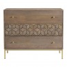 Moe's Home Collection Corolla Three Drawer Chest - Front Angle