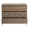 Moe's Home Collection Corolla Three Drawer Chest - Front Opened Angle