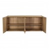 Moe's Home Collection Plank Sideboard - Natural - Front Opened Angle
