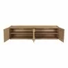 Moe's Home Collection Plank Media Cabinet - Natural - Front Opened Angle - Moe's Home Collection Plank Media Cabinet - Natural - Front Opened Angle