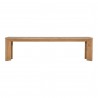 Moe's Home Collection Angle Dining Bench - Large Oak - Front Side Angle