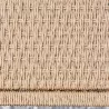 Vifah Chesapeake 3-Piece Patio Acacia Wooden Mixed Strapped Rattan Dining Set with 3-Seater Benches, Closeup View - Vifah Chesapeake 3-Piece Patio Acacia Wooden Mixed Strapped Rattan Dining Set with 3-Seater Benches, Closeup View