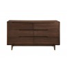 Greenington Currant Six Drawer Double Dresser Oiled Walnut - Front Angle 2