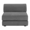 Sunpan Harmony Modular Armless Chair in Danny Dark Grey - Front Angle - Sunpan Harmony Modular Armless Chair in Danny Dark Grey - Front Angle
