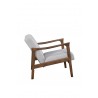 Alpine Furniture Zephyr Lounge Chair in Light Grey - Side Angle